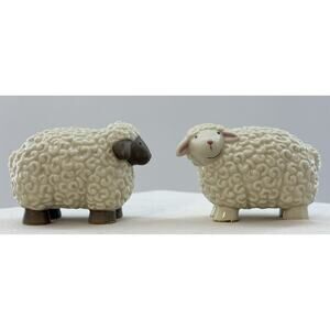 Lenox Sheep Salt & Pepper Shakers Porcelain Set Excellent Condition